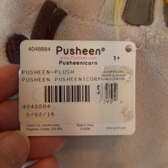 2016 GUND Pusheen Pusheenicorn Rainbow Cat 12.5" Stuffed Animal Plush Anime - Picture 4 of 10